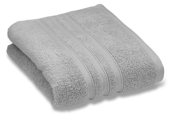 Jasnoszary bawełniany ręcznik kąpielowy frotte 90x140 cm Zero Twist – Catherine Lansfield