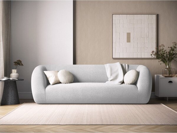 Jasnoszara sofa z materiału bouclé 230 cm Essen – Cosmopolitan Design