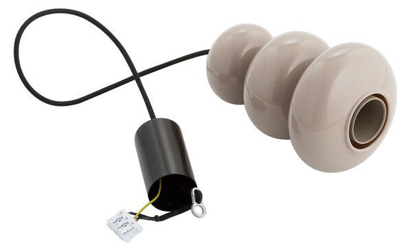 Lampa wisząca Oman Argon, możliwość ściemniania, aluminiowy / szary / cynkowy, salon / jadalnia, szkło