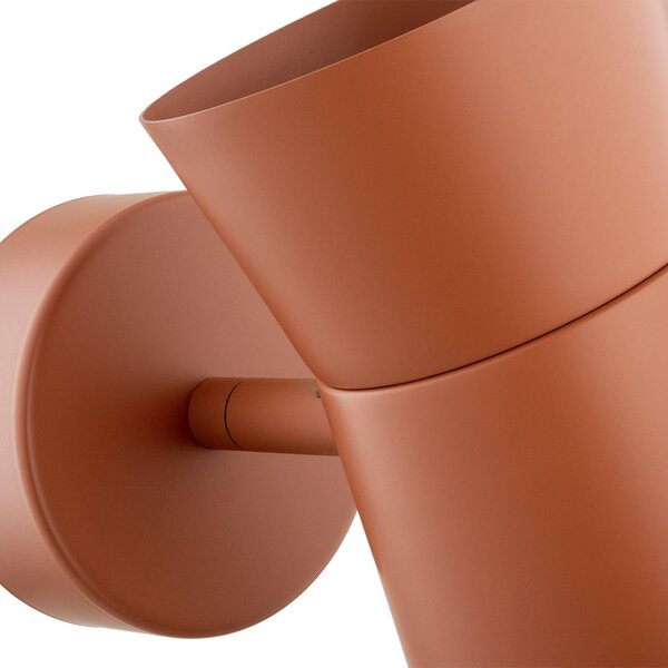 Kinkiet Lotta Argon, możliwość ściemniania, terracotta, salon / jadalnia, metal
