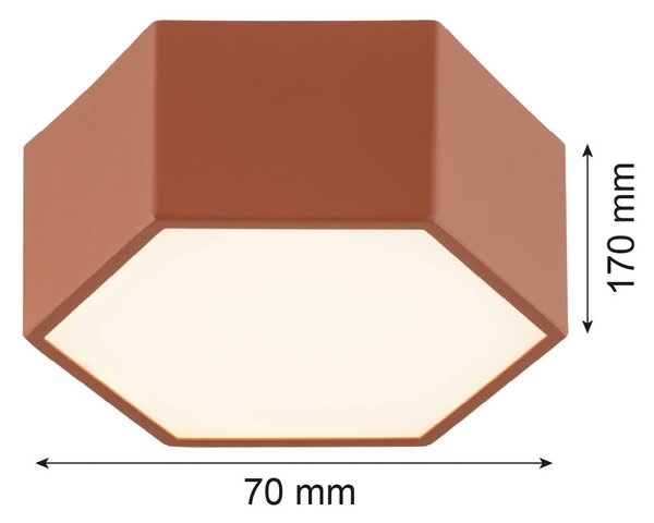 Lampa sufitowa LED Libre Argon, terracotta, salon / jadalnia, metal