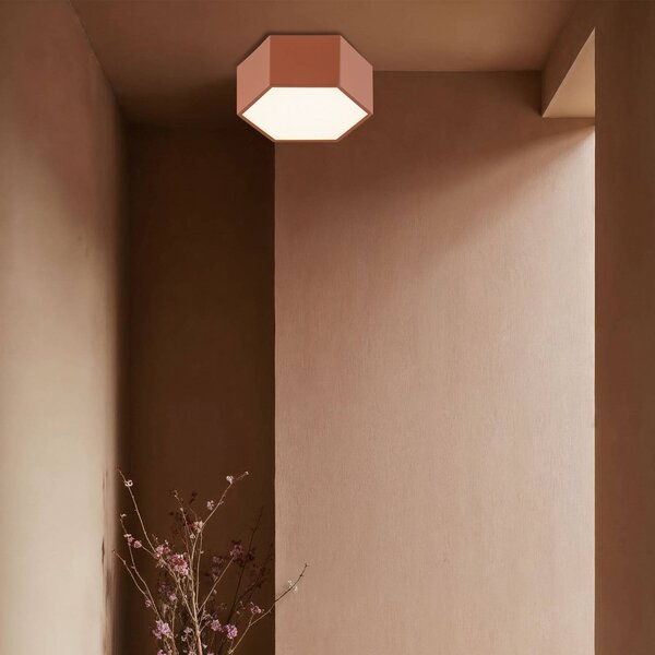 Lampa sufitowa LED Libre Argon, terracotta, salon / jadalnia, metal