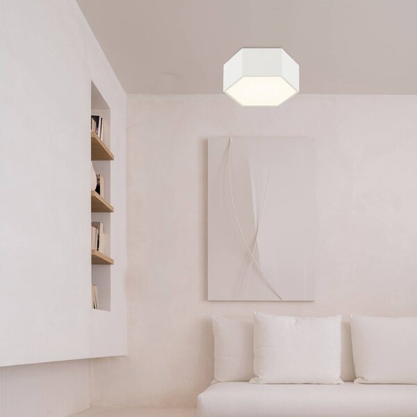 Lampa sufitowa LED Libre Argon, biały / opal, salon / jadalnia, metal