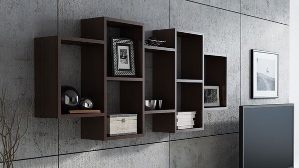 Ścienna półka modułowa wenge L8-S54