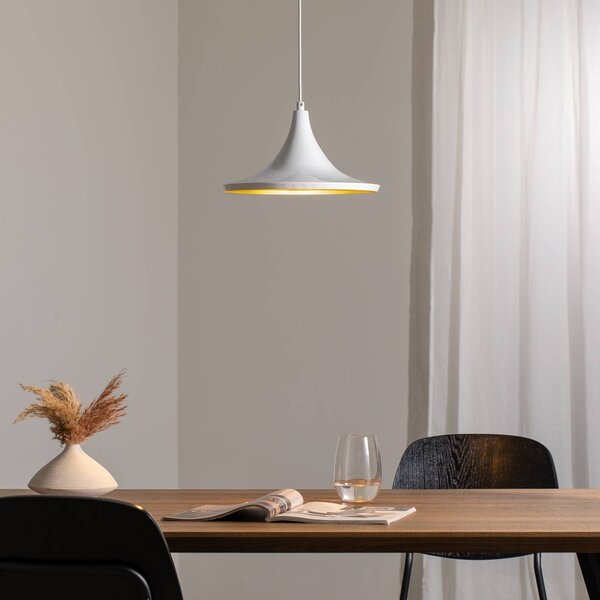 Lampa wisząca Genisy ROYALTECH, możliwość ściemniania, biały / opal, salon / jadalnia, metal, skandynawski