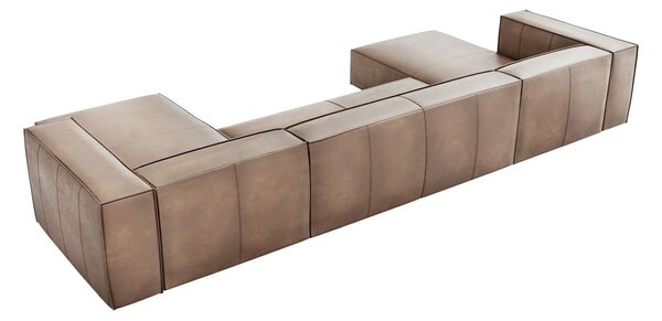 Jasnobrązowy skórzany narożnik (w kształcie litery "U") Madame – Windsor & Co Sofas