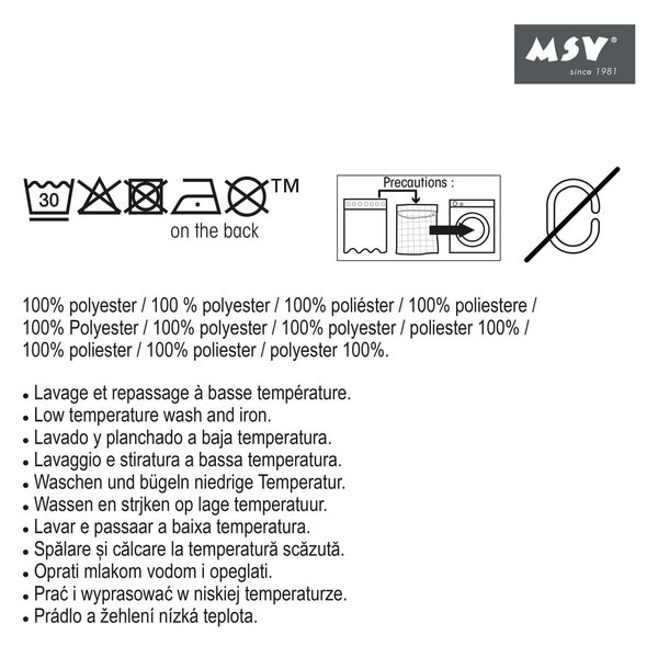 Zasłona prysznicowa 180x200 cm Sugar – MSV