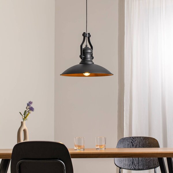 Lampa wisząca Fimda ROYALTECH, możliwość ściemniania, czarny, salon / jadalnia, metal