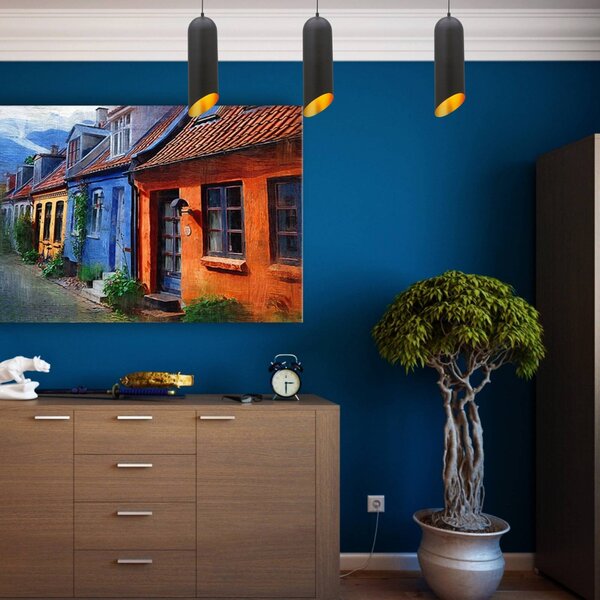 Lampa wisząca Kerina ROYALTECH, możliwość ściemniania, czarny, salon / jadalnia, metal, nowoczesny