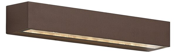 Przemysłowy kinkiet zewnętrzny rdzawobrązowy 38 cm z LED IP65 - Hannah