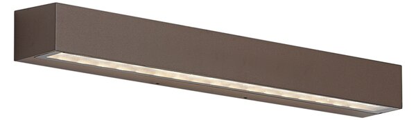 Industrialna lampa ścienna zewnętrzna rdzawobrązowa 55 cm z LED IP65 - Hannah