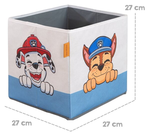 Tekstylne dziecięce pojemniki na zabawki 2 szt. 27x27x27 cm Paw Patrol – Roba