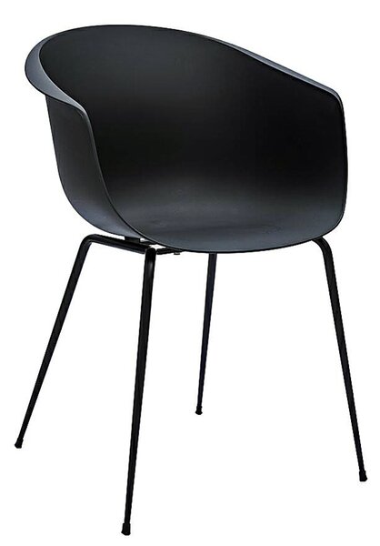 Czarne metalowe krzesło - Floris