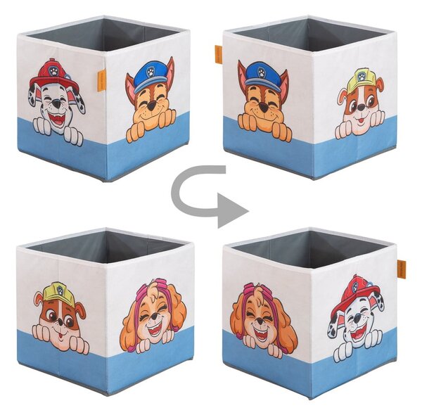 Tekstylne dziecięce pojemniki na zabawki 2 szt. 27x27x27 cm Paw Patrol – Roba