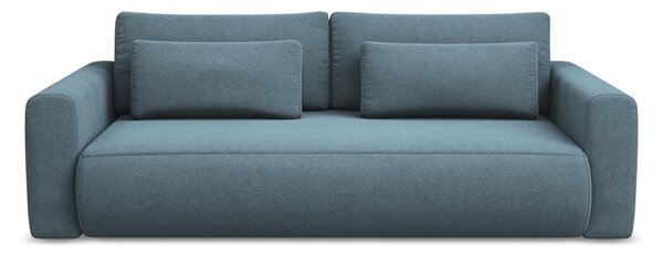 Jasnoniebieska rozkładana/ze schowkiem sofa 238 cm Kapua – Makamii