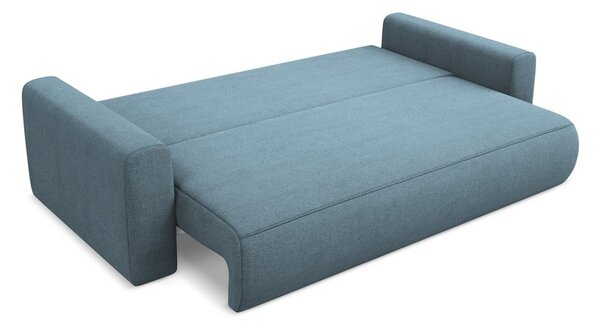 Jasnoniebieska rozkładana/ze schowkiem sofa 238 cm Kapua – Makamii