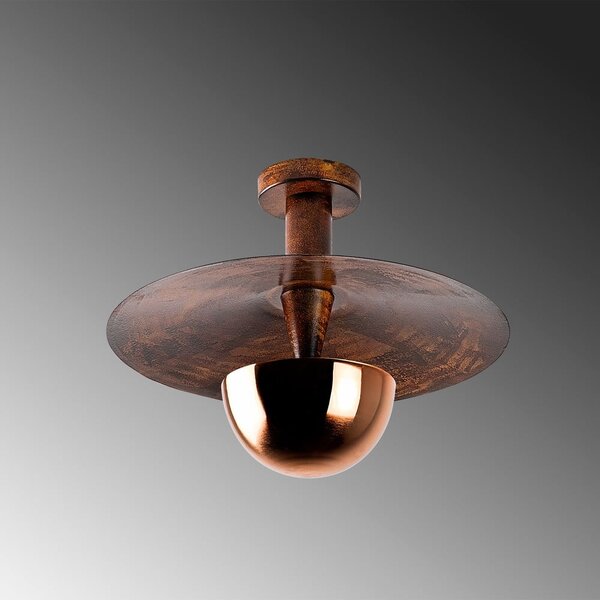 Lampa sufitowa w kolorze miedzi z metalowym kloszem ø 38 cm Kurt – Opviq lights