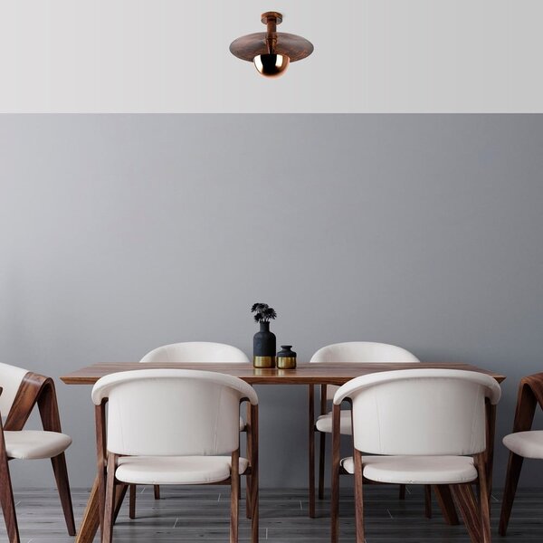 Lampa sufitowa w kolorze miedzi z metalowym kloszem ø 38 cm Kurt – Opviq lights