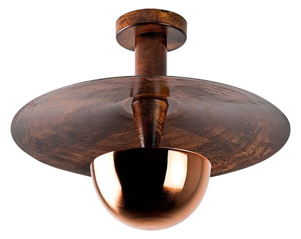 Lampa sufitowa w kolorze miedzi z metalowym kloszem ø 38 cm Kurt – Opviq lights