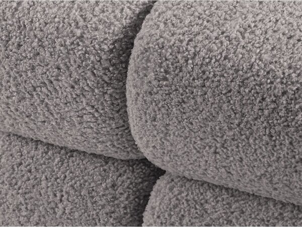 Jasnoszary narożnik modułowy z materiału bouclé (prawostronny) Bellis – Micadoni Home