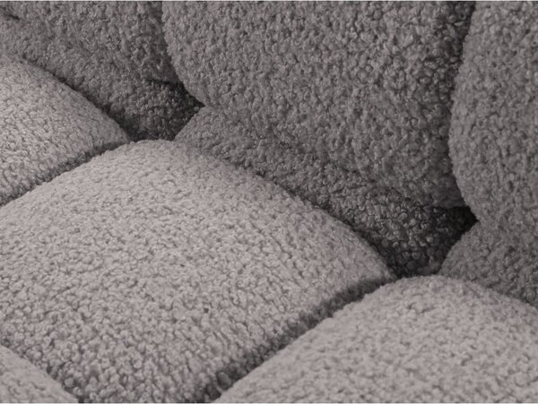 Jasnoszary narożnik modułowy z materiału bouclé (prawostronny) Bellis – Micadoni Home