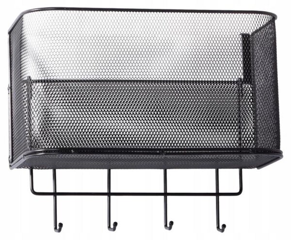 Verk 27227 Wiszący organizer z 4 haczykami, czarny