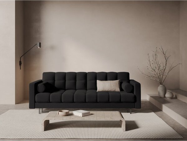 Ciemnoszara rozkładana sofa ze schowkiem 222 cm Bali – Cosmopolitan Design