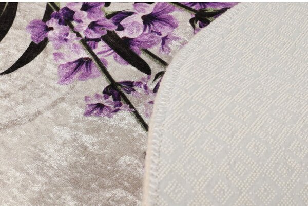 Fioletowo-beżowe dywaniki łazienkowe zestaw 3 szt. 60x100 cm Lavender – Foutastic