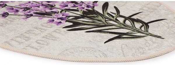 Fioletowo-beżowe dywaniki łazienkowe zestaw 3 szt. 60x100 cm Lavender – Foutastic