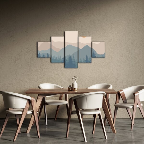 Obraz - Góry Turkusowe N⁰1 (125x70 cm)