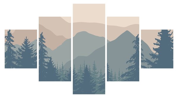 Obraz - Góry Turkusowe N⁰2 (125x70 cm)