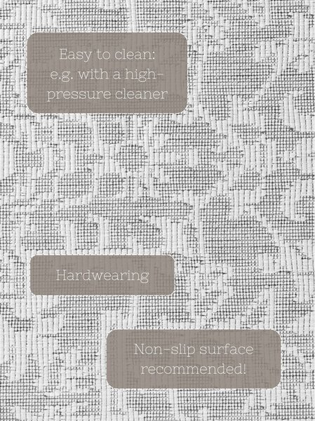 Dywan odpowiedni na zewnątrz w szaro-śmietankowym kolorze 160x230 cm Duet Kona – NORTHRUGS