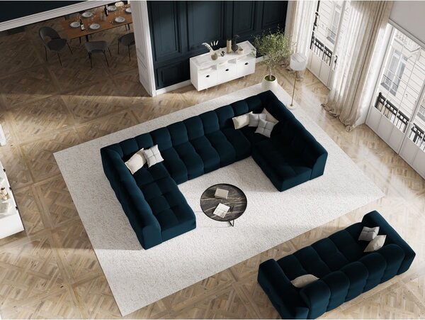 Ciemnoniebieska aksamitna sofa 222 cm Kendal – Micadoni Home