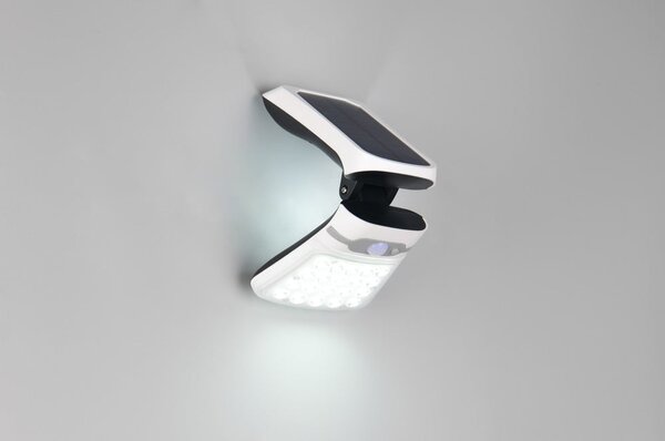 Zewnętrzna solarna lampa ścienna LED (wysokość 22 cm) Diadema – Reality