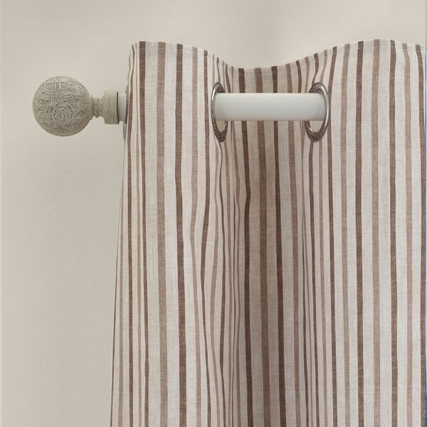 Brązowe zasłony zestaw 2 szt. 168x183 cm Logan Stripe – Catherine Lansfield
