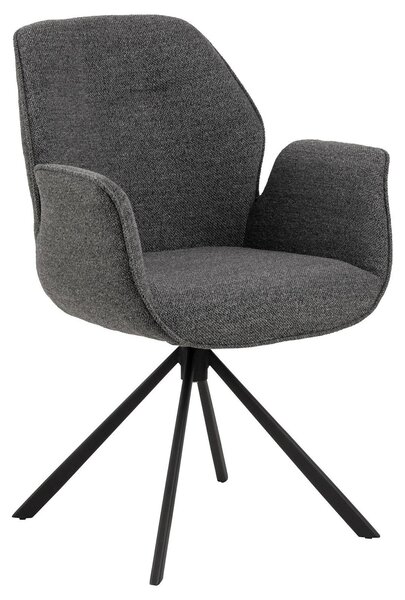 AC Design Aura, Obite siedzisko, Tkanina, Antracyt, Obite oparcie, Tkanina, Antracyt