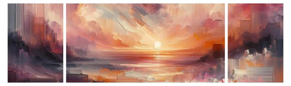 Obraz - Malowane zorze (170x50 cm)