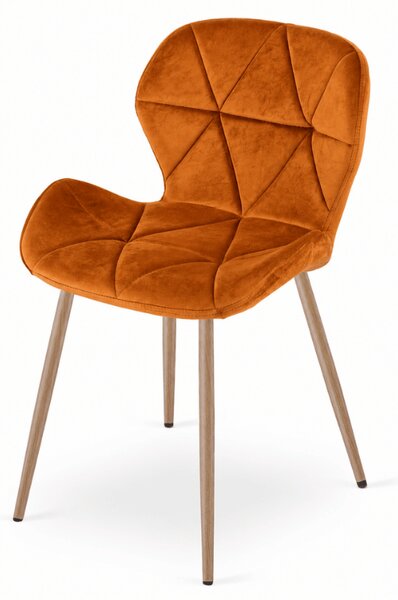 Krzesło jadalniane MANGO VELVET, terakota