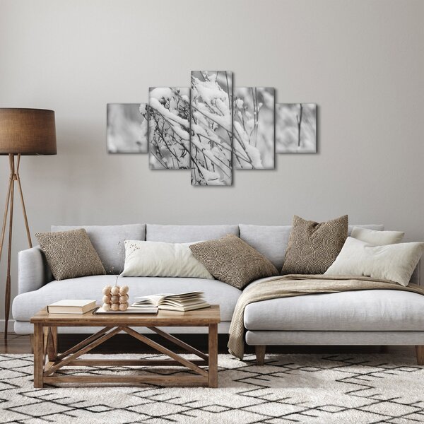 Obraz - Ośnieżone gałęzie (125x70 cm)
