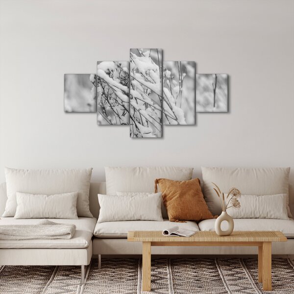 Obraz - Ośnieżone gałęzie (125x70 cm)