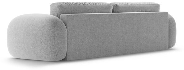 Jasnoszara rozkładana/ze schowkiem sofa z tkaniny szenilowej 262 cm Tonale – Cosmopolitan Design