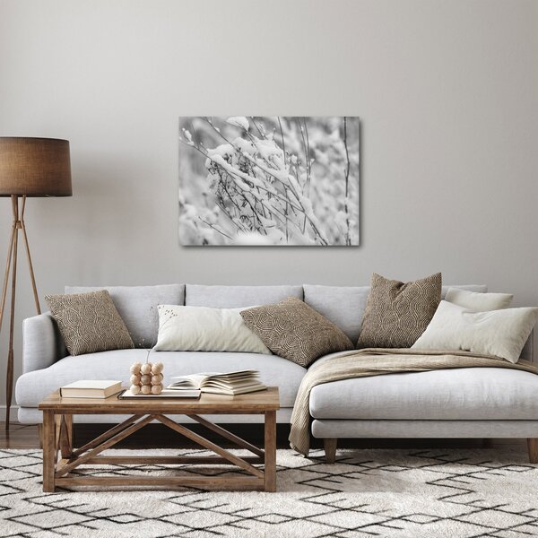 Obraz - Ośnieżone gałęzie (70x50 cm)