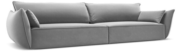 Jasnoszara aksamitna sofa 248 cm Vanda – Mazzini Sofas