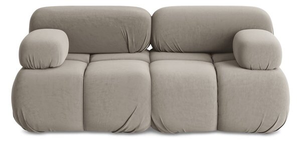 Beżowa aksamitna sofa modułowa 190 cm Lokua – Makamii