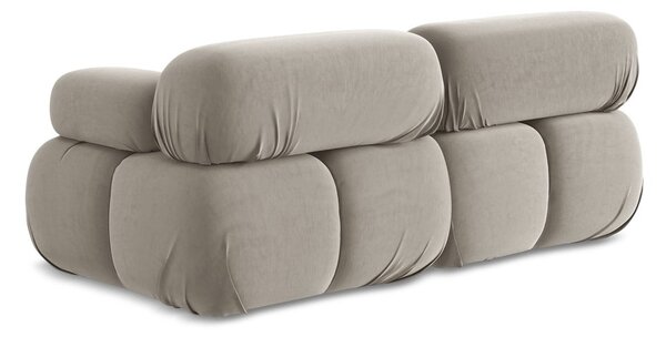 Beżowa aksamitna sofa modułowa 190 cm Lokua – Makamii