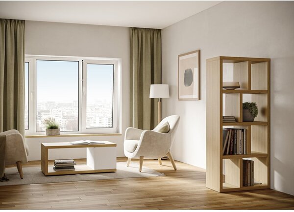 Regał w dekorze dębu 70x159 cm Berlin – TemaHome