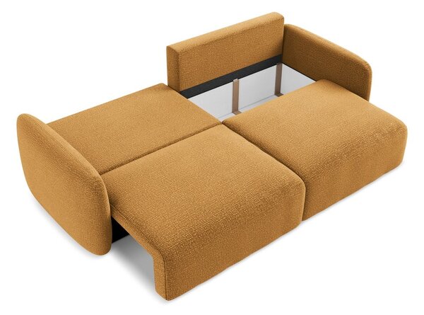 Pomarańczowa rozkładana/ze schowkiem sofa 238 cm Kalena – Makamii