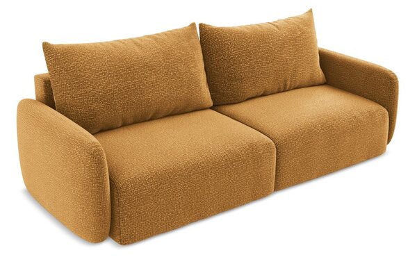 Pomarańczowa rozkładana/ze schowkiem sofa 238 cm Kalena – Makamii