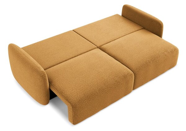 Pomarańczowa rozkładana/ze schowkiem sofa 238 cm Kalena – Makamii