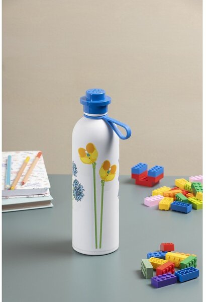 Biało-niebieski termos dla dzieci 560 ml Meadow Flowers – LEGO®